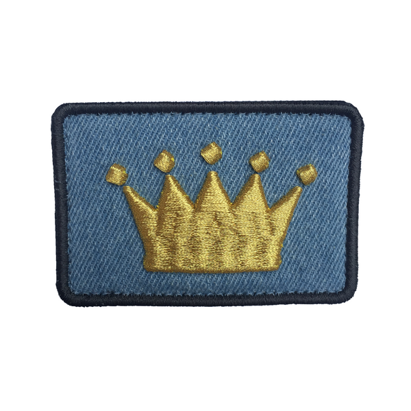 Crown Logo Light Denim Velcro Patch (CapSlap)