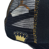 Kids Velcro Baseball Cap in Patent Leather + Black Mesh (includes 1 x Velcro Patch) #capbuilder