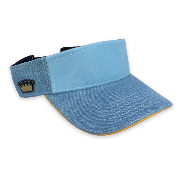 Velcro Visor Cap in Denim (includes 1 x Velcro Patch) #capbuilder