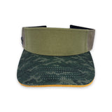 Velcro Visor Cap in Olive Suede & Camo (includes 1 x Velcro Patch) #capbuilder