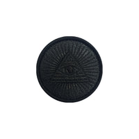 Illuminati Black Leather Velcro Patch (CapSlap)
