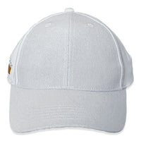 Velcro Baseball Cap in Grey and White (includes 1 x FREE Velcro Patch)