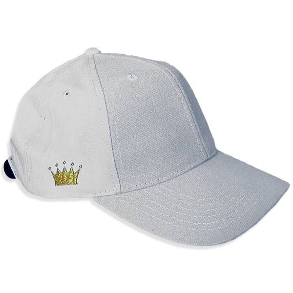 Velcro Baseball Cap in Grey and White (includes 1 x FREE Velcro Patch)