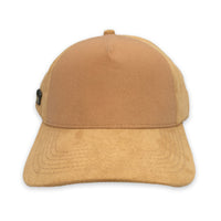 Velcro Baseball Cap in Tan Suede (includes 1 x Velcro Patch) #capbuilder