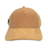 Velcro Baseball Cap in Tan Suede (includes 1 x Velcro Patch) #capbuilder