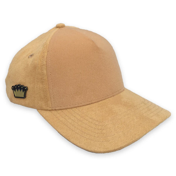 Velcro Baseball Cap in Tan Suede (includes 1 x Velcro Patch) #capbuilder