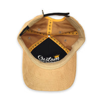 Velcro Baseball Cap in Tan Suede (includes 1 x Velcro Patch) #capbuilder