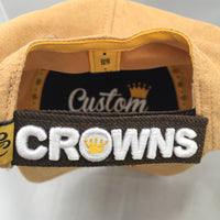 Velcro Baseball Cap in Tan Suede (includes 1 x Velcro Patch) #capbuilder