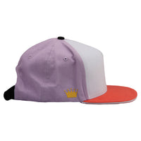 Velcro Baseball Cap in Purple & White (includes 1 x Velcro Patch) #capbuilder
