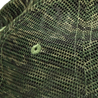 Velcro Baseball Cap in Green with Camo Mesh (includes 1 x FREE Velcro Patch)