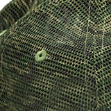 Velcro Baseball Cap in Green with Camo Mesh (includes 1 x FREE Velcro Patch)